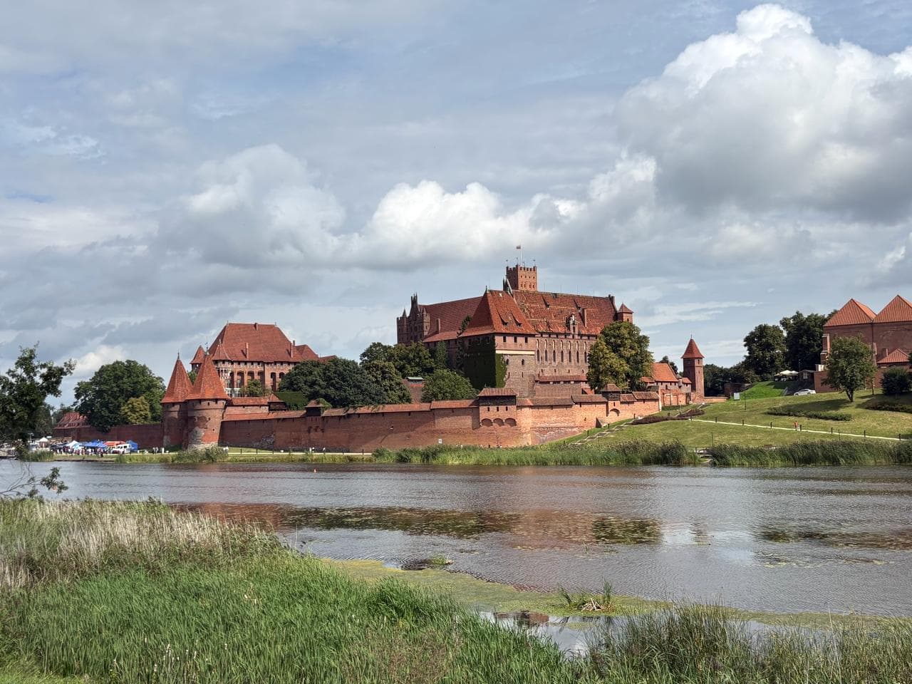 Malbork castle across the Nogat river